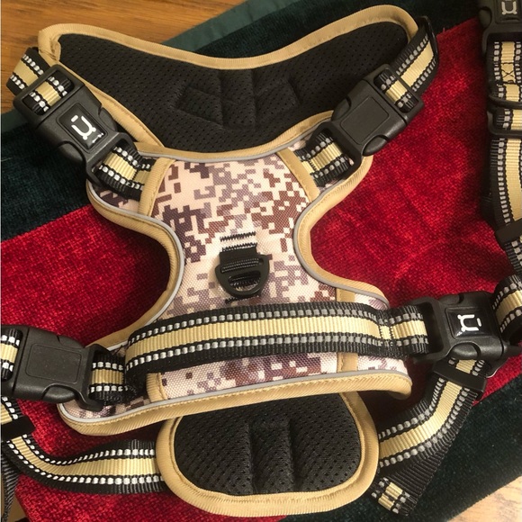 3 Piece Large Dog Heavy Duty Tactical Reflective Harness, Collar, and Leash - Picture 7 of 9